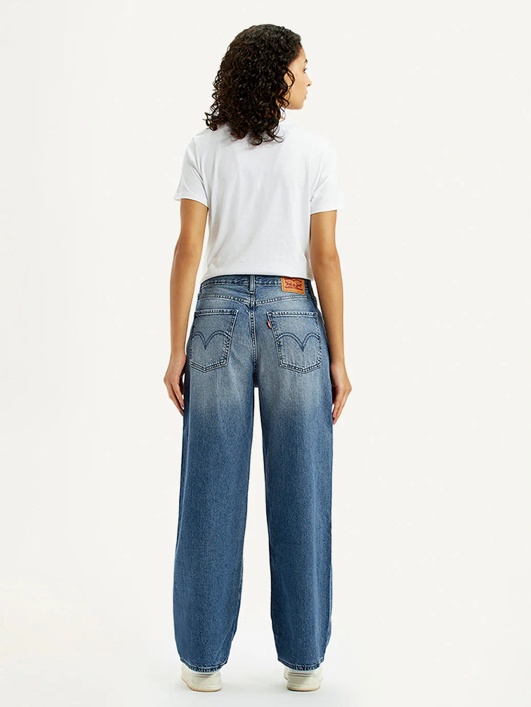 Streetwear Inspired Women’s Blue High Rise Wide Leg Jeans