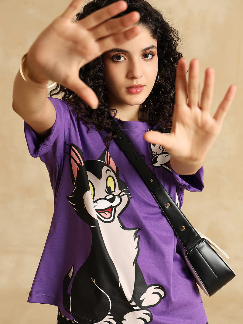 Fashion Forward Disney Figaro Graphic T Shirt for Women