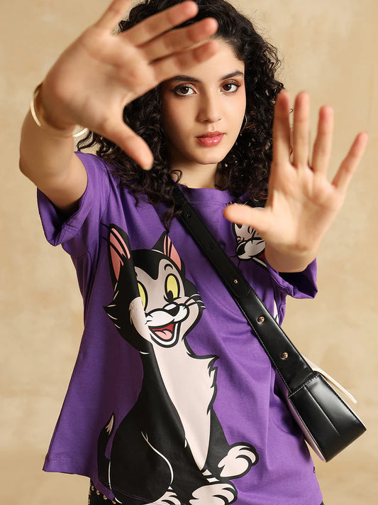 Fashion Forward Disney Figaro Graphic T Shirt for Women