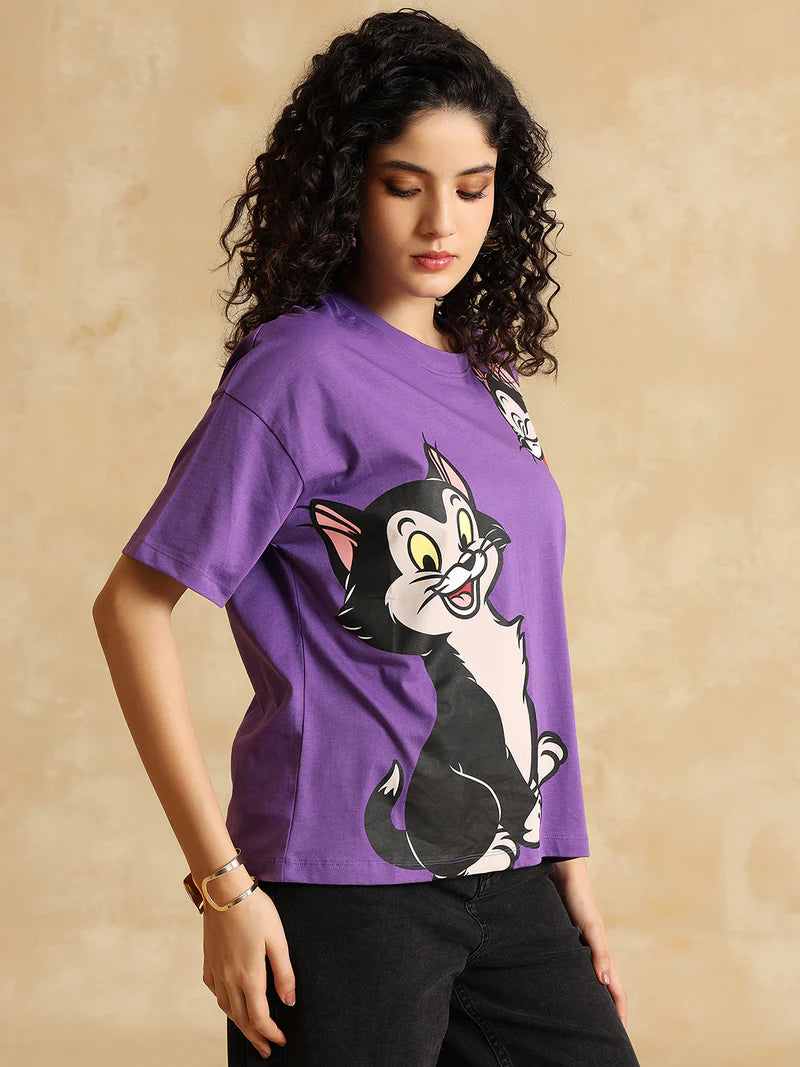 Fashion Forward Disney Figaro Graphic T Shirt for Women