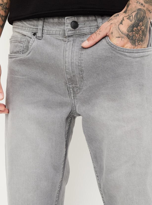 Men’s Washed Classic Regular Fit Denim Jeans