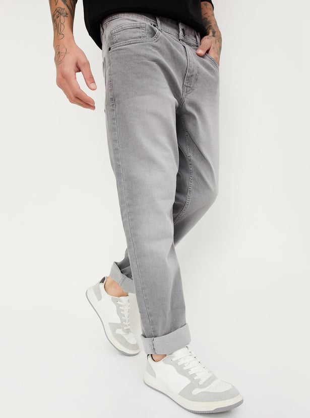 Men’s Washed Classic Regular Fit Denim Jeans