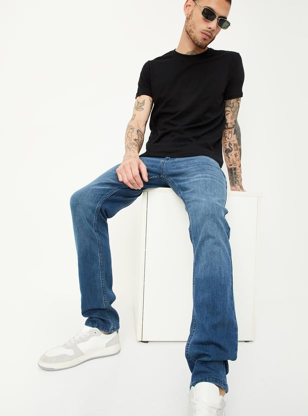 Streetwear Slim Fit Washed Jeans for Men