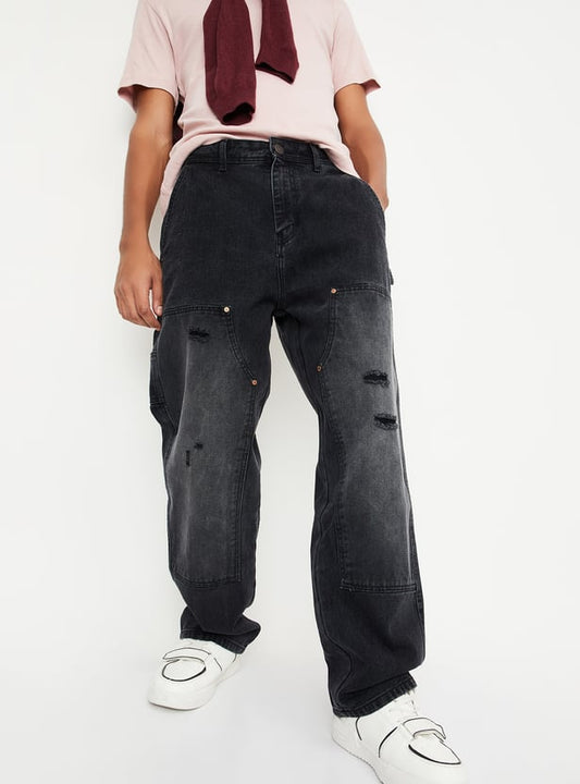 Rugged Distressed Baggy Carpenter Jeans for Men