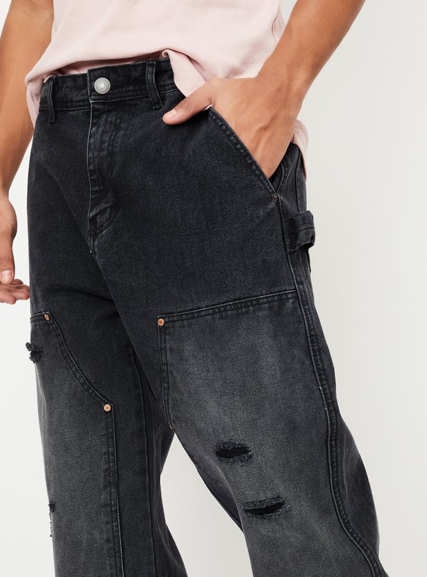 Rugged Distressed Baggy Carpenter Jeans for Men