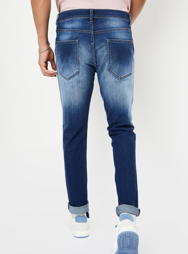Casual Distressed Skinny Fit Jeans for Men