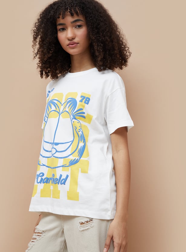 Fashion Forward Garfield Graphic T Shirt Women Trendy Look