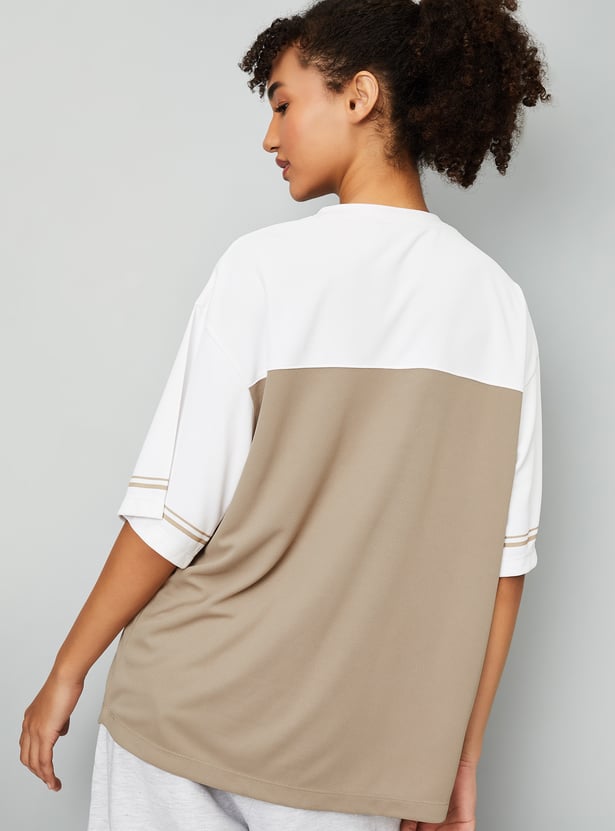 Comfortable Women Printed Oversized Sports T Shirt for Daily Wear
