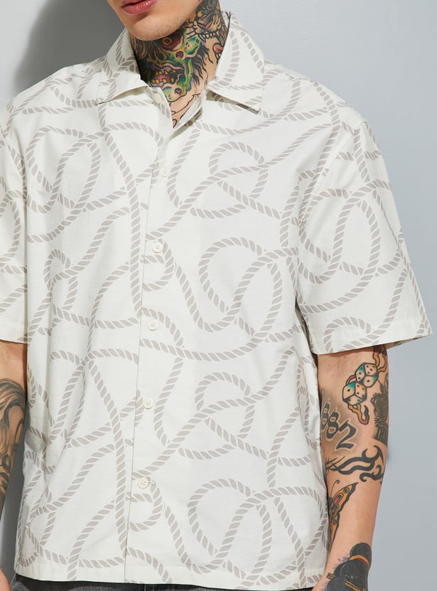 Mens Printed Relaxed Fit Shirt Comfortable Stylish Casual Everyday Wear