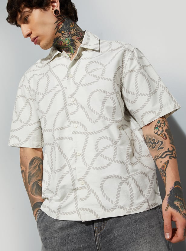 Mens Printed Relaxed Fit Shirt Comfortable Stylish Casual Everyday Wear