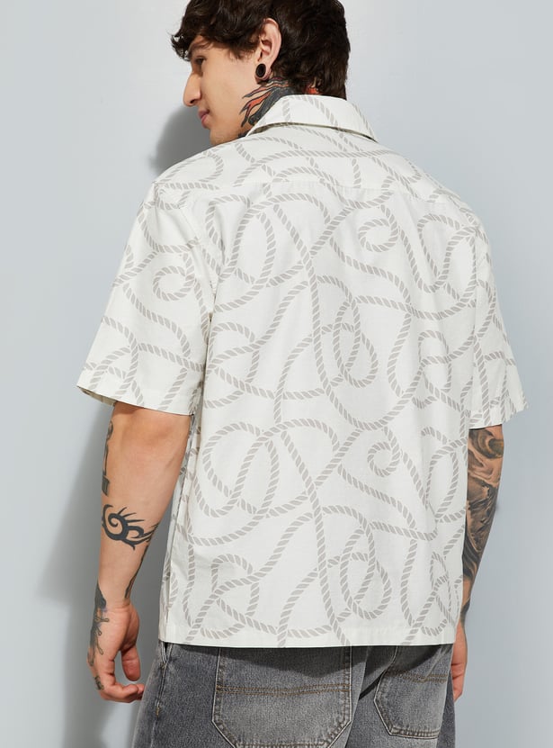 Mens Printed Relaxed Fit Shirt Comfortable Stylish Casual Everyday Wear