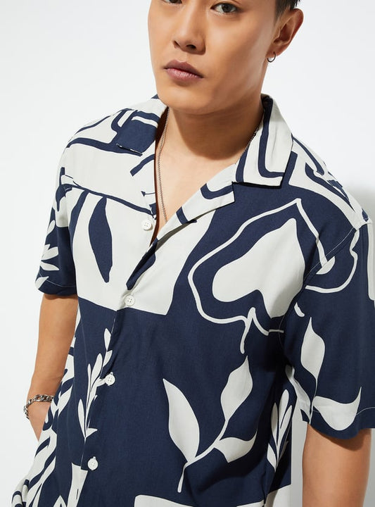 Premium Mens Printed Regular Fit Resort Shirt Lightweight Soft Comfortable