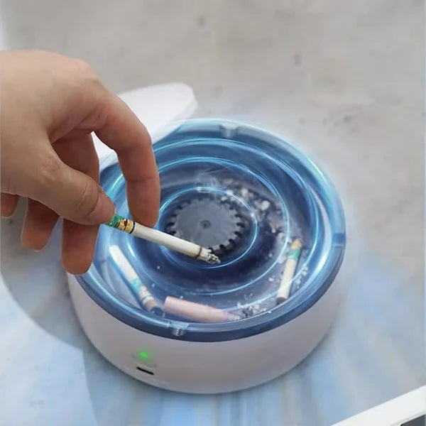 Smokeless Smart Ashtray with Built-In Filter and Air Purifier for Home, Office, and Car