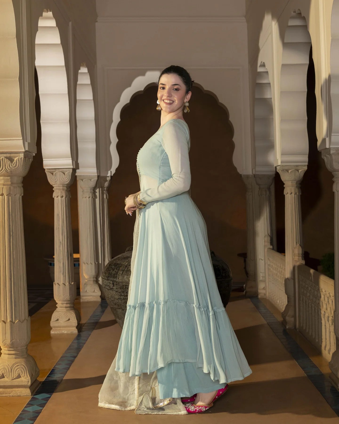 Luxury Zarna Gotapatti Georgette Suit Set Perfect for Festive and Wedding Celebrations