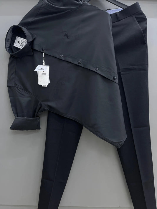 Comfortable Partywear Shirt with Slim-Fit Formal Pant for Men’s Semi-Formal Events