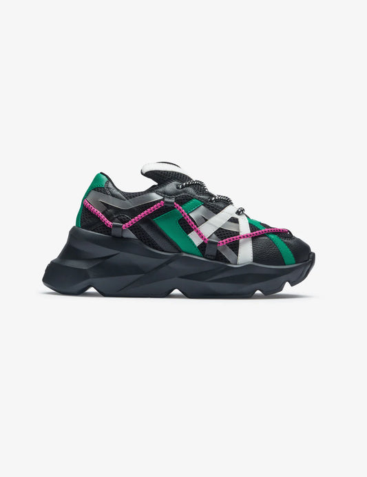 Black Over Panelled Sneakers for Women Casual and Fashionable