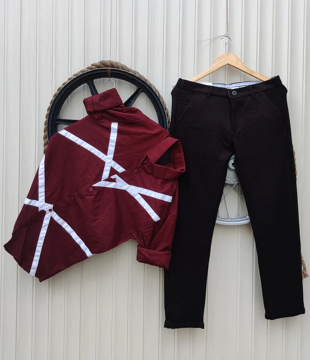 Casual Men Denim Jeans and Designer Shirt Set for Versatile Styling