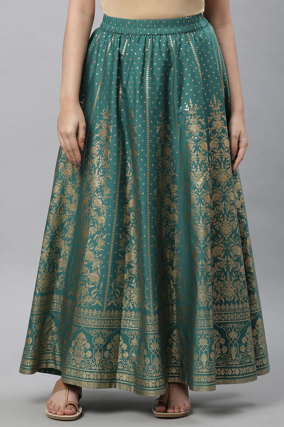 Stylish Yellow Embroidered Viscose Blend Kurta and Flared Skirt Set Featuring Intricate Dori, Zari and Sequins Detailing for Traditional Occasions