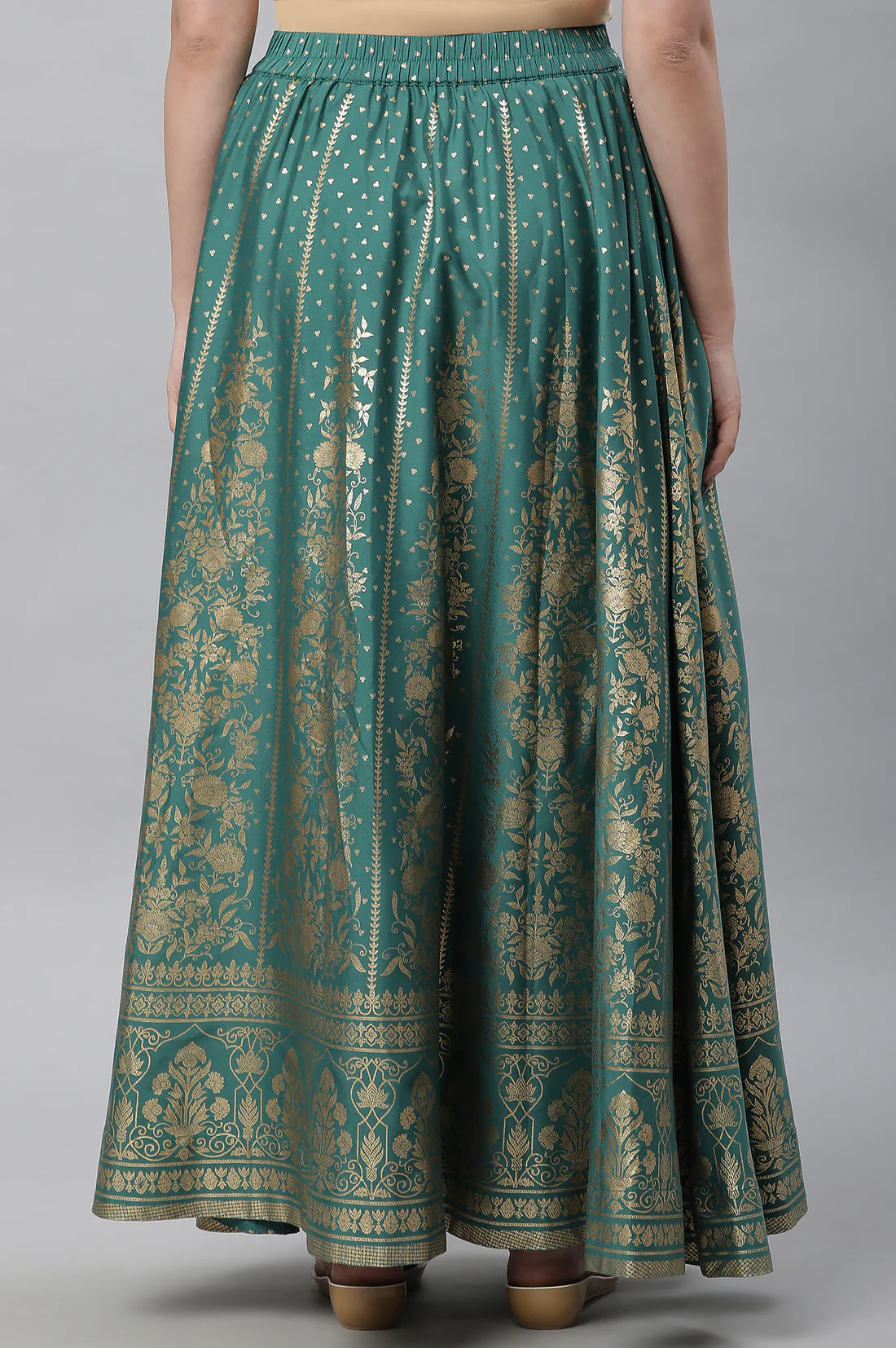 Stylish Yellow Embroidered Viscose Blend Kurta and Flared Skirt Set Featuring Intricate Dori, Zari and Sequins Detailing for Traditional Occasions