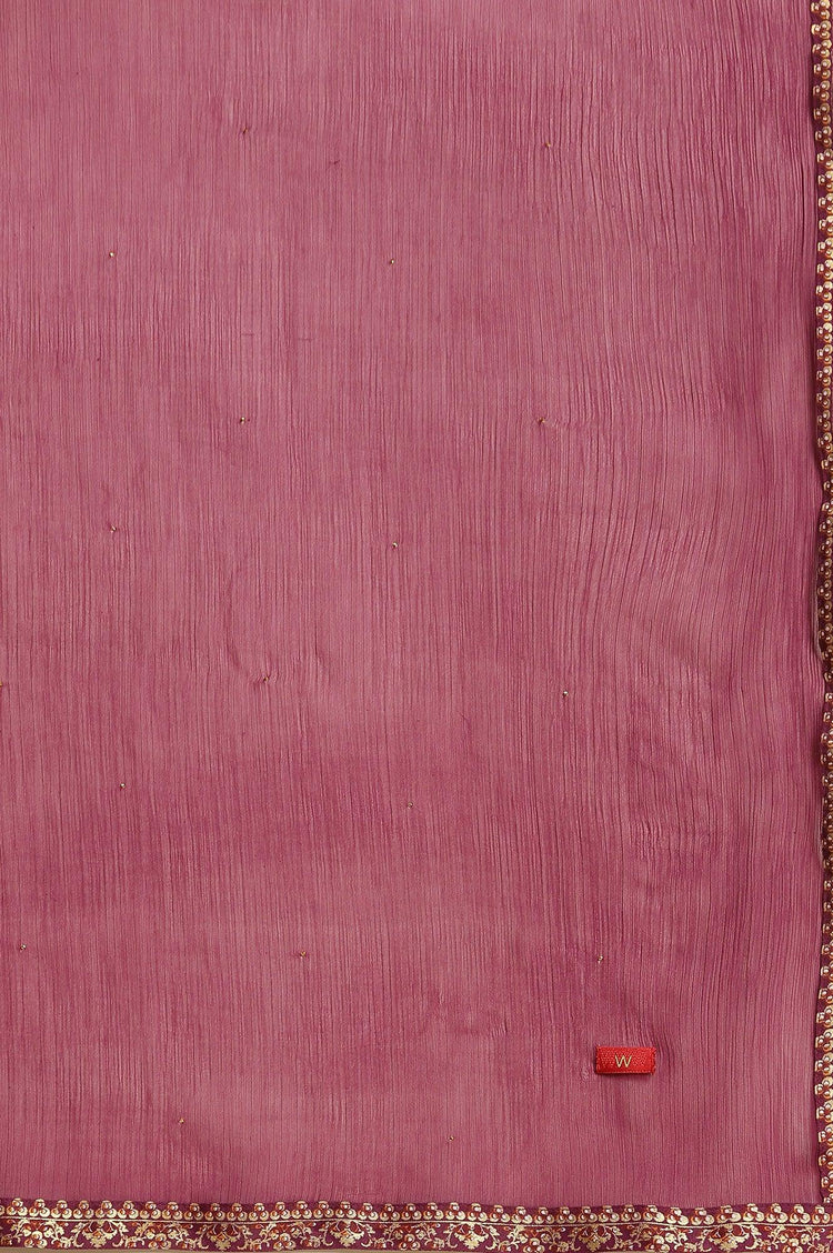 Graceful Purple Embellished Kurta Outfit with Pants and Dupatta Perfect for Weddings and Cultural Events