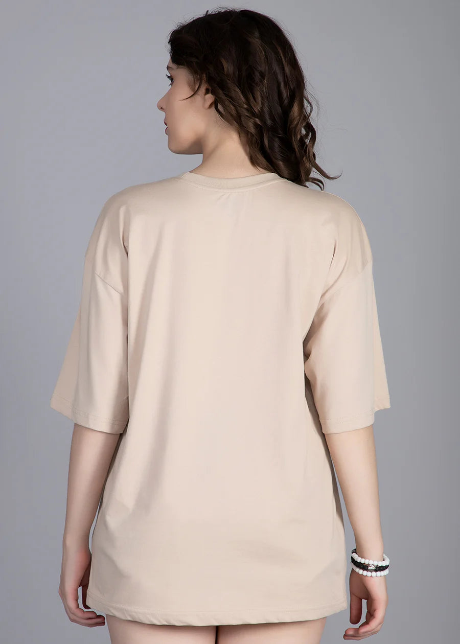 Casual Loose-Fit Oversized T-Shirt for Women with BTS Inspired Design