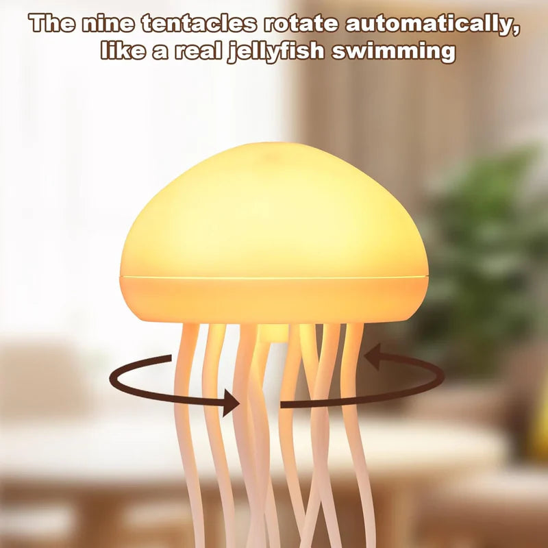 Vibrant Jellyfish LED Lamp with Dancing Legs and Voice Activated Lighting
