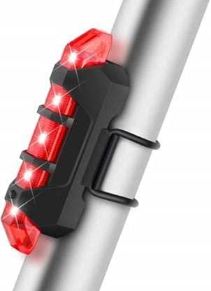 2 in 1 Rechargeable Cycle Light and Horn with Cycle Tail Light LED Front and Rear Light Combo for Bicycle Multicolor Universal
