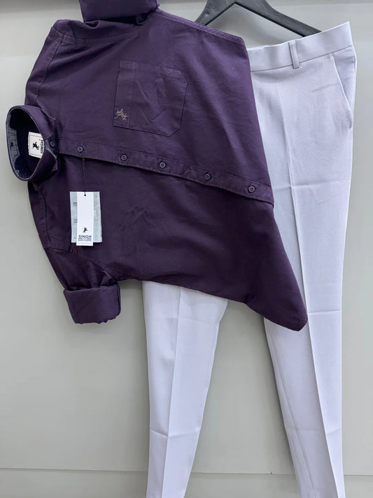 Elegant men Casual Wear Shirt with Trouser for Everyday Styling
