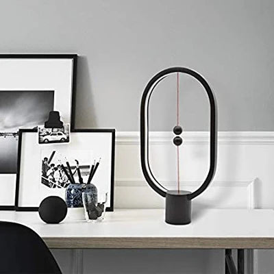 Hovering Halo Lamp with Magnetic Mid-Air Switch, Touch Control, and Warm LED Glow