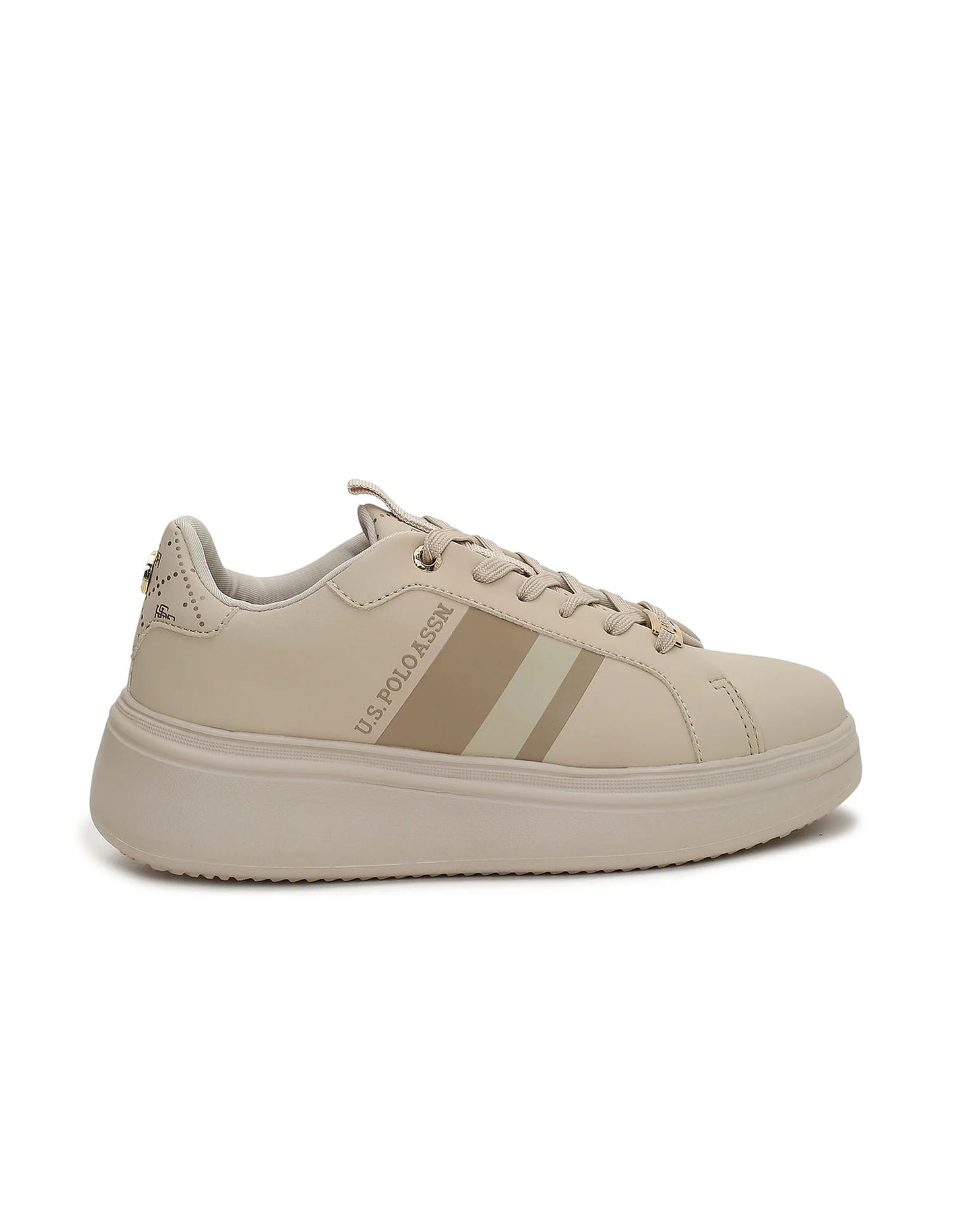 Chic Women’s Sneakers with Striped Pattern and Supportive Cushioning