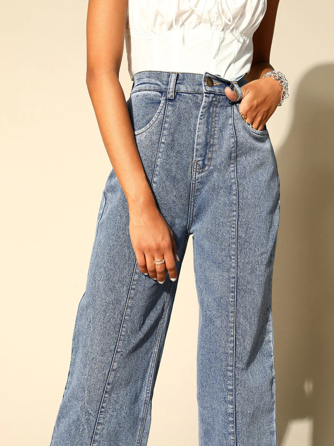 Modern Stunning Blue Regular Fit Stretchable Jeans for Daily Wear