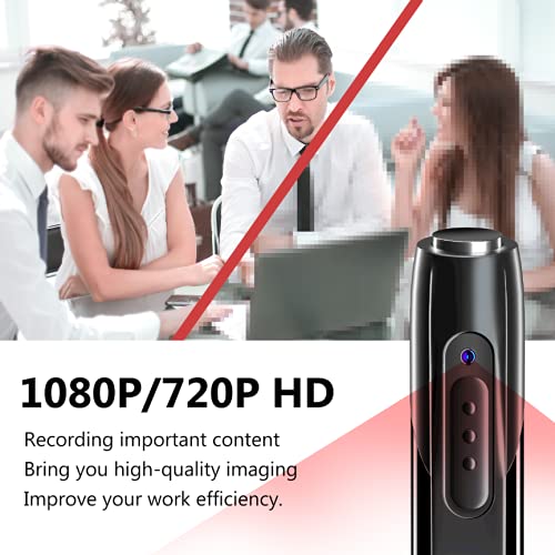 Hidden Spy Pen Camera 1080P Full HD Pocket Security Indoor Outdoor Body Camera Video Audio Recording with 100 Minutes Battery Life and Free OTG Cable