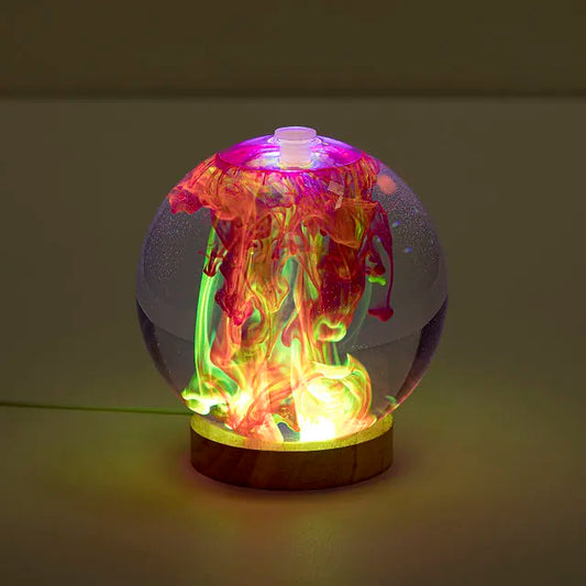 Modern Glowing Orb with Fluorescent Design for Night Light and Decor
