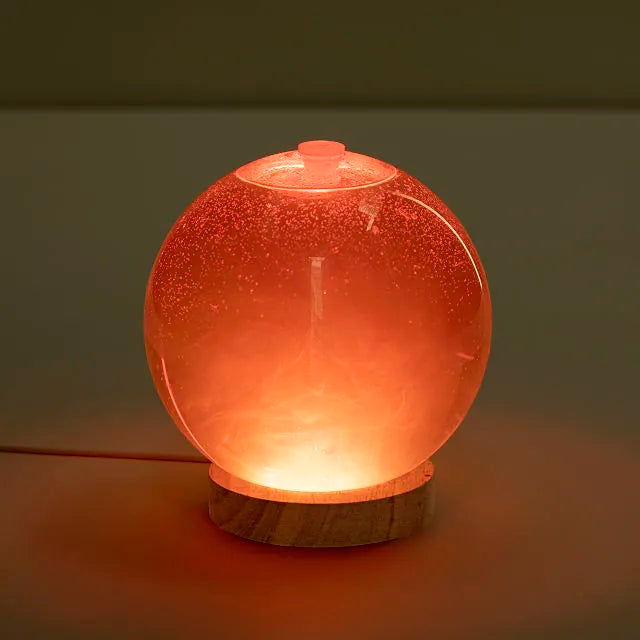 Modern Glowing Orb with Fluorescent Design for Night Light and Decor