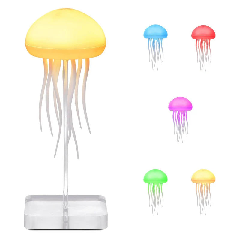 Vibrant Jellyfish LED Lamp with Dancing Legs and Voice Activated Lighting