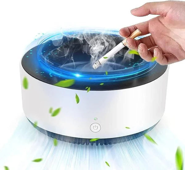 Smokeless Smart Ashtray with Built-In Filter and Air Purifier for Home, Office, and Car