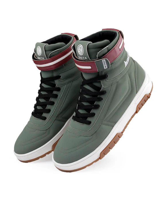Stylish Olive Sneakers Bold Versatile Design Perfect for Streetwear and Daily Wear
