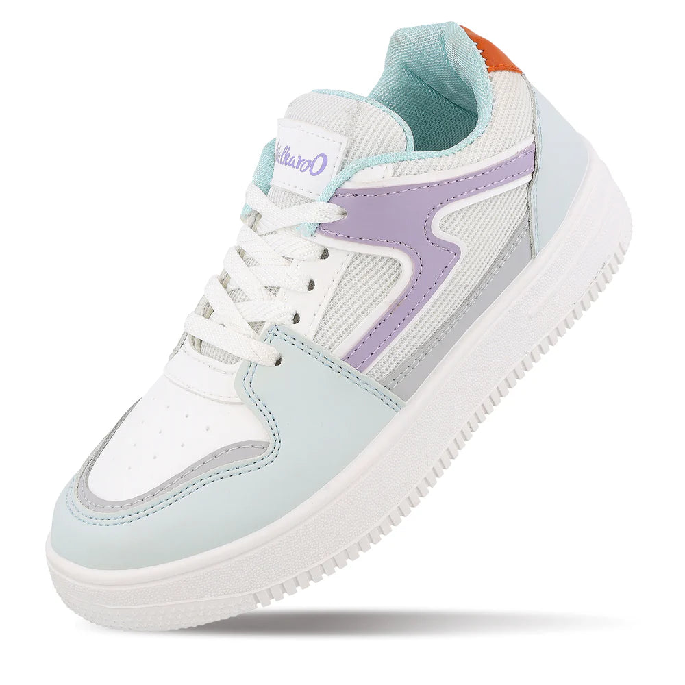 White Lavender Women’s Sneakers Stylish and Comfortable Sports Shoes