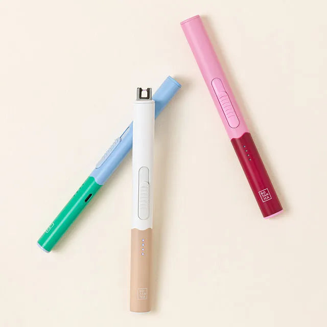 Safe and Rechargeable Two-Tone Electric Lighter for Home or Travel