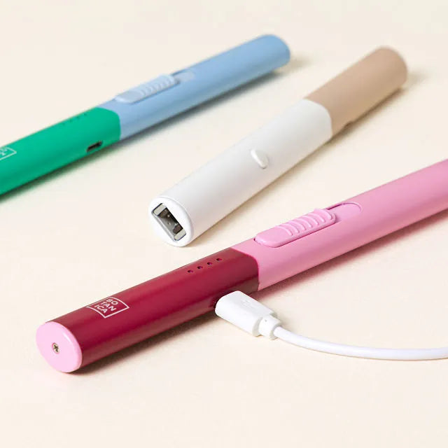 Safe and Rechargeable Two-Tone Electric Lighter for Home or Travel