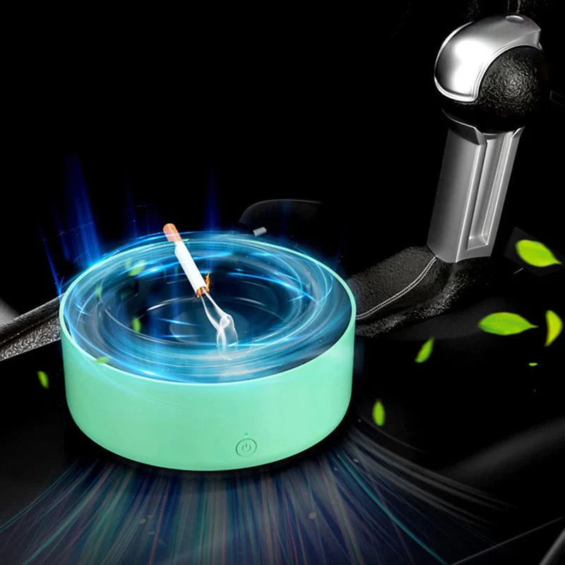 Smokeless Smart Ashtray with Built-In Filter and Air Purifier for Home, Office, and Car