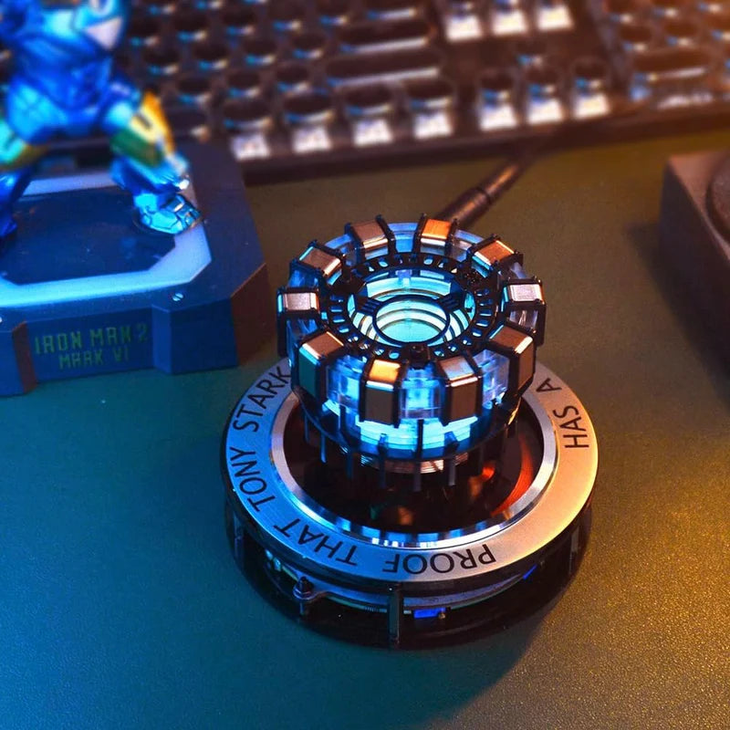 Levitating MK1 Arc Reactor Display Collector Replica 360 Degree Floating Decor for Superhero Fans