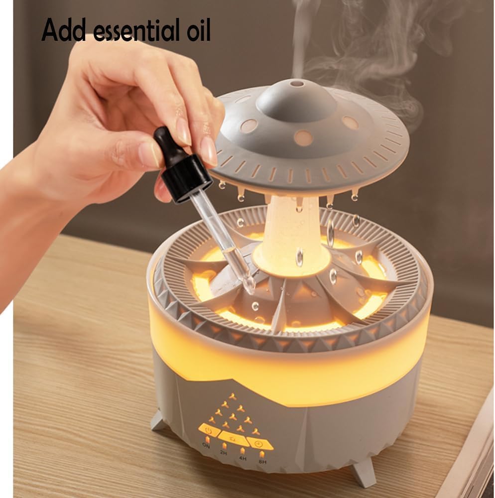 CloudRain Aroma Diffuser Electric Humidifier and Essential Oil Diffuser for Home with Remote Control for Room Fragrance