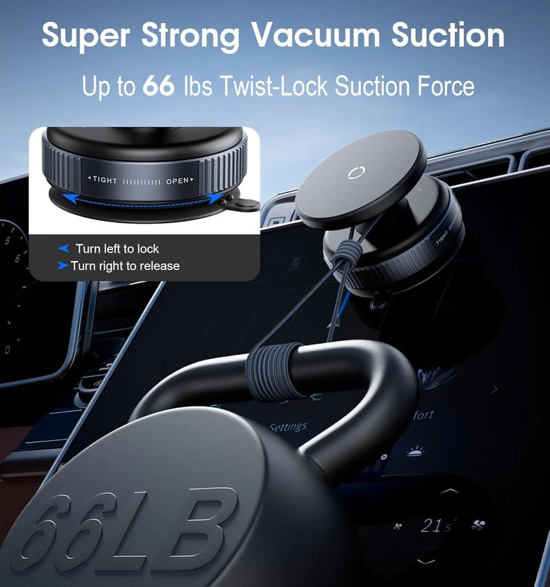 Magsafe Strong Rotatable Suction Phone Holder for Car Shower Gym Includes Magnet Ring