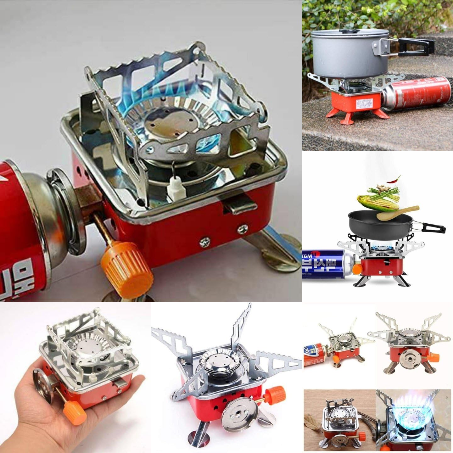 Portable Camping Stove Outdoor Ultra Light Folding Gas Burner for Picnic and Travel with Storage Bag
