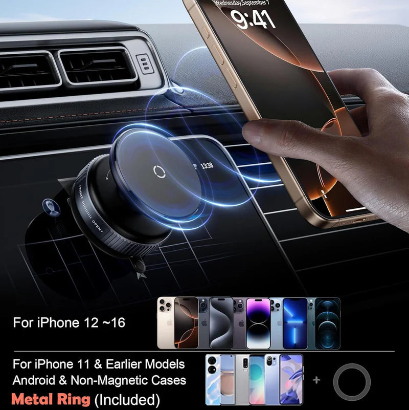 Magsafe Strong Rotatable Suction Phone Holder for Car Shower Gym Includes Magnet Ring