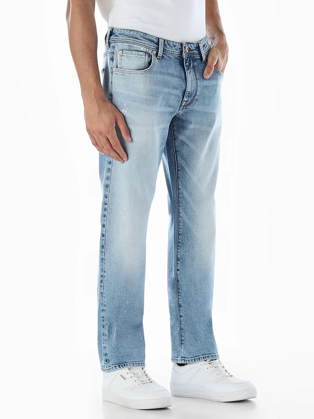 Clark Regular Fit Light Blue Selvedge Denim Jeans