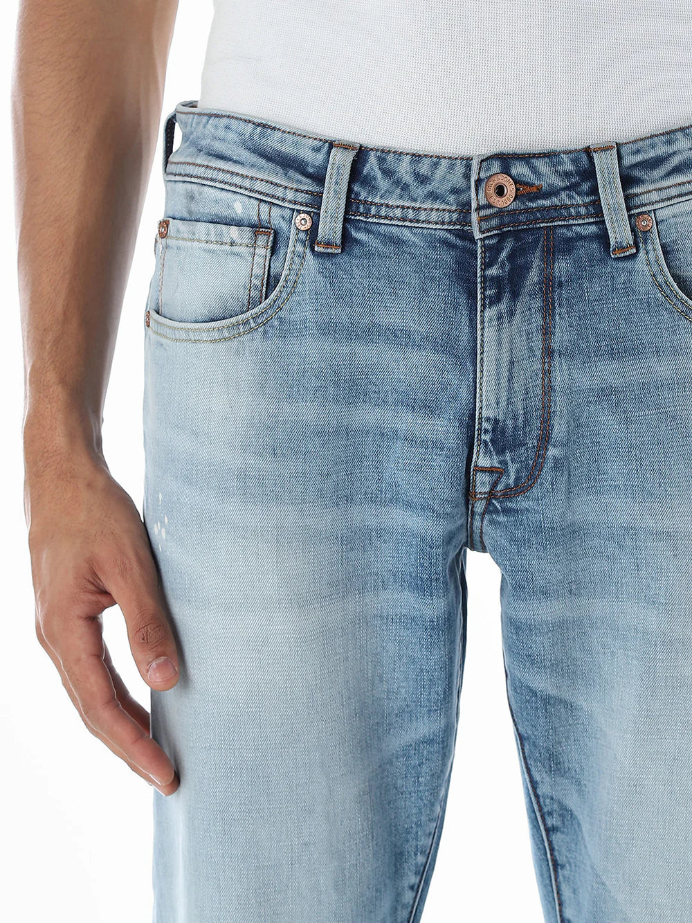 Clark Regular Fit Light Blue Selvedge Denim Jeans