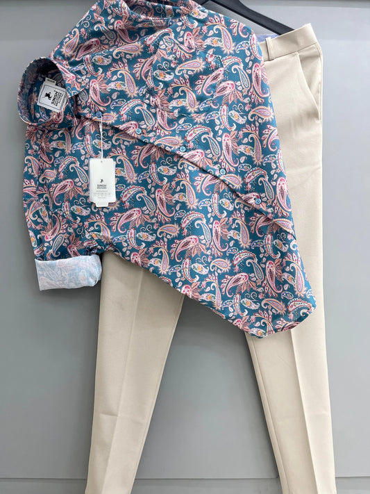 Stylish Printed Shirt & Pant Ensemble