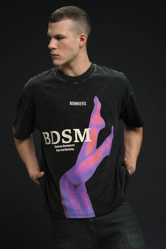 Trendy B.D.S.M Loose Fit Oversized T-shirt For Men